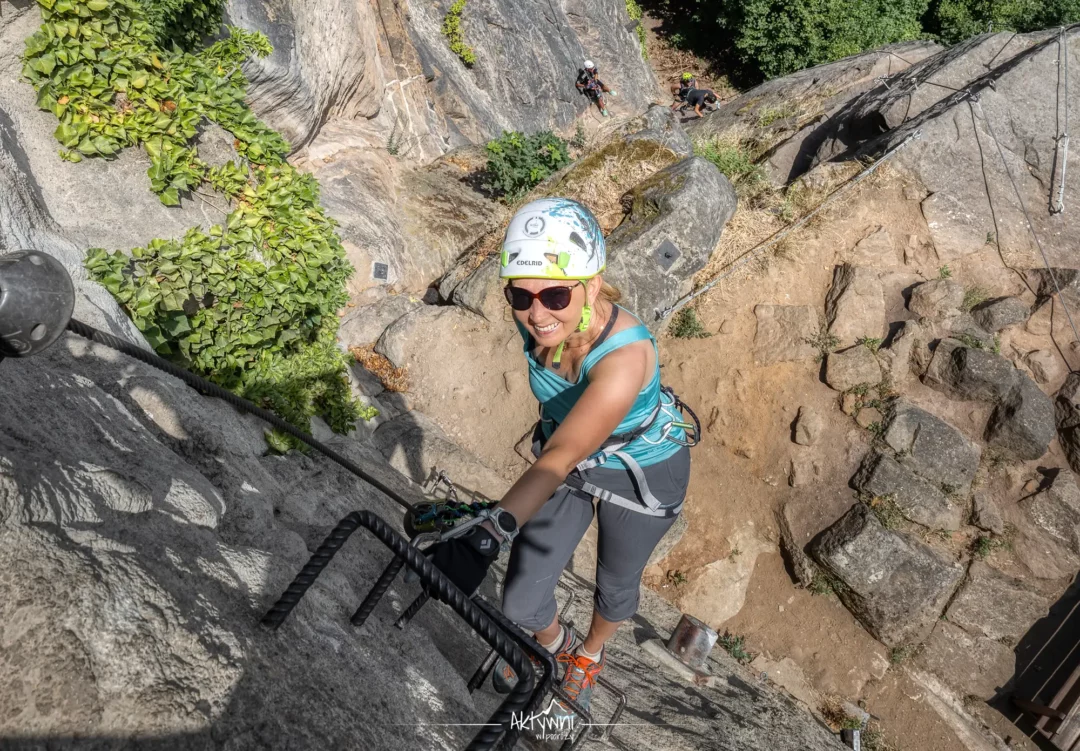 Czechy via ferrata w Decinie