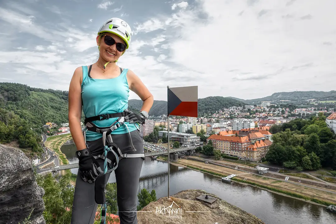 Via ferraty w Czechach - widok na Decin