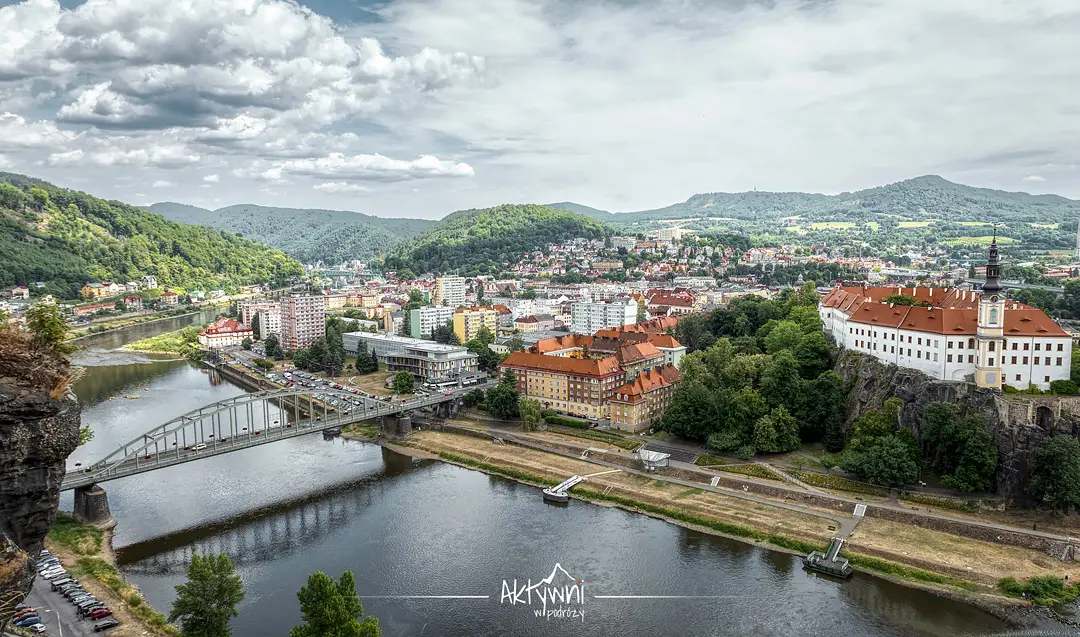 Via ferraty w Czechach - widok Decin